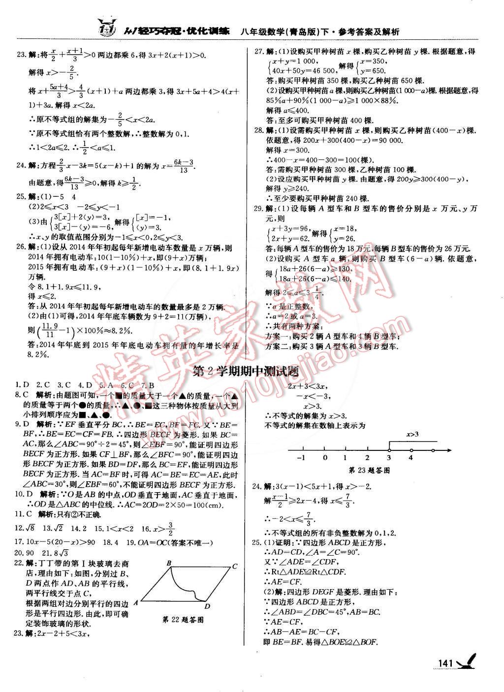 2015年1加1轻巧夺冠优化训练八年级数学下册青岛版银版双色提升版 第14页