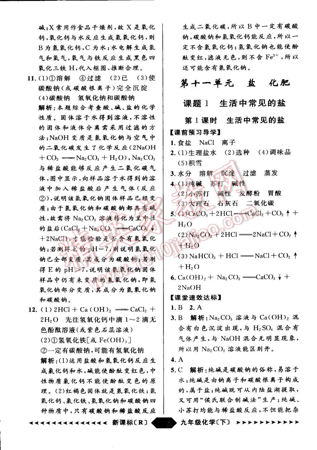 2015年家教版教輔陽光計劃九年級化學(xué)下冊人教版 第21頁