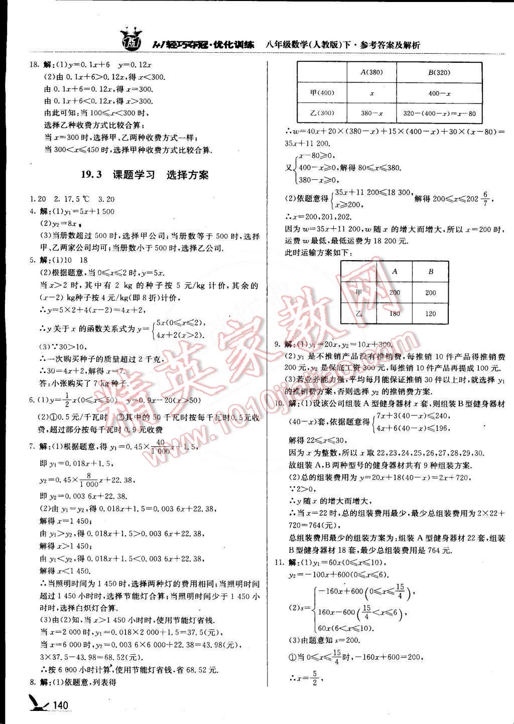 2015年1加1轻巧夺冠优化训练八年级数学下册人教版银版 第21页