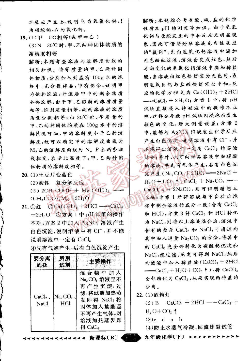 2015年家教版教輔陽光計劃九年級化學下冊人教版 第61頁