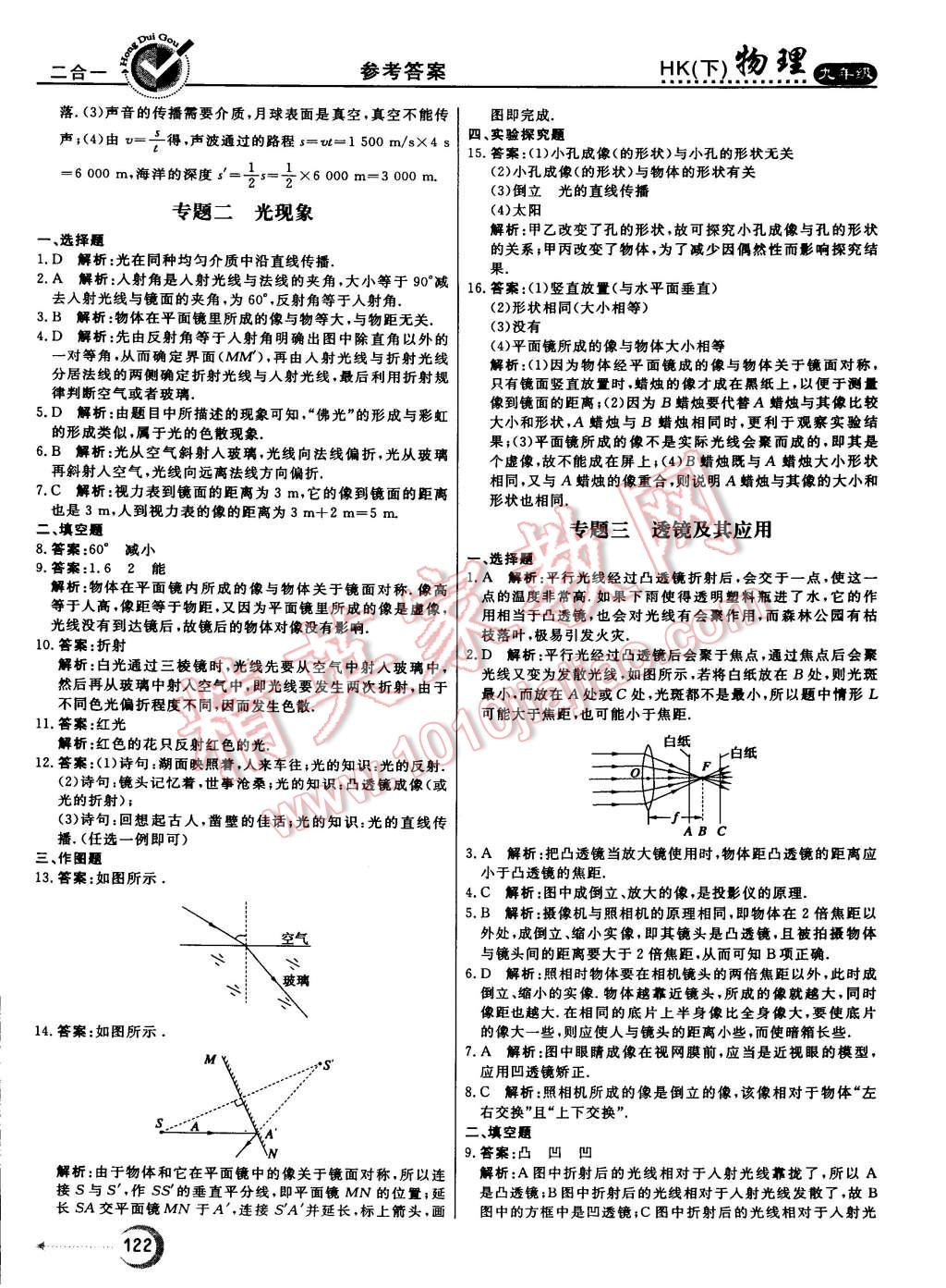 2015年紅對勾45分鐘作業(yè)與單元評估九年級物理下冊滬科版 第14頁