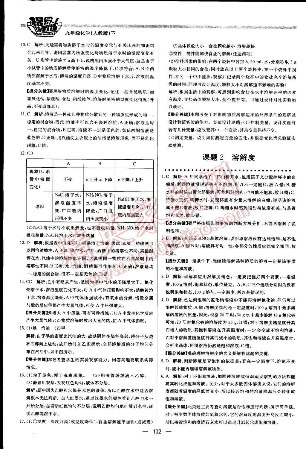 2016年提分教練九年級(jí)化學(xué)下冊(cè)人教版 第8頁