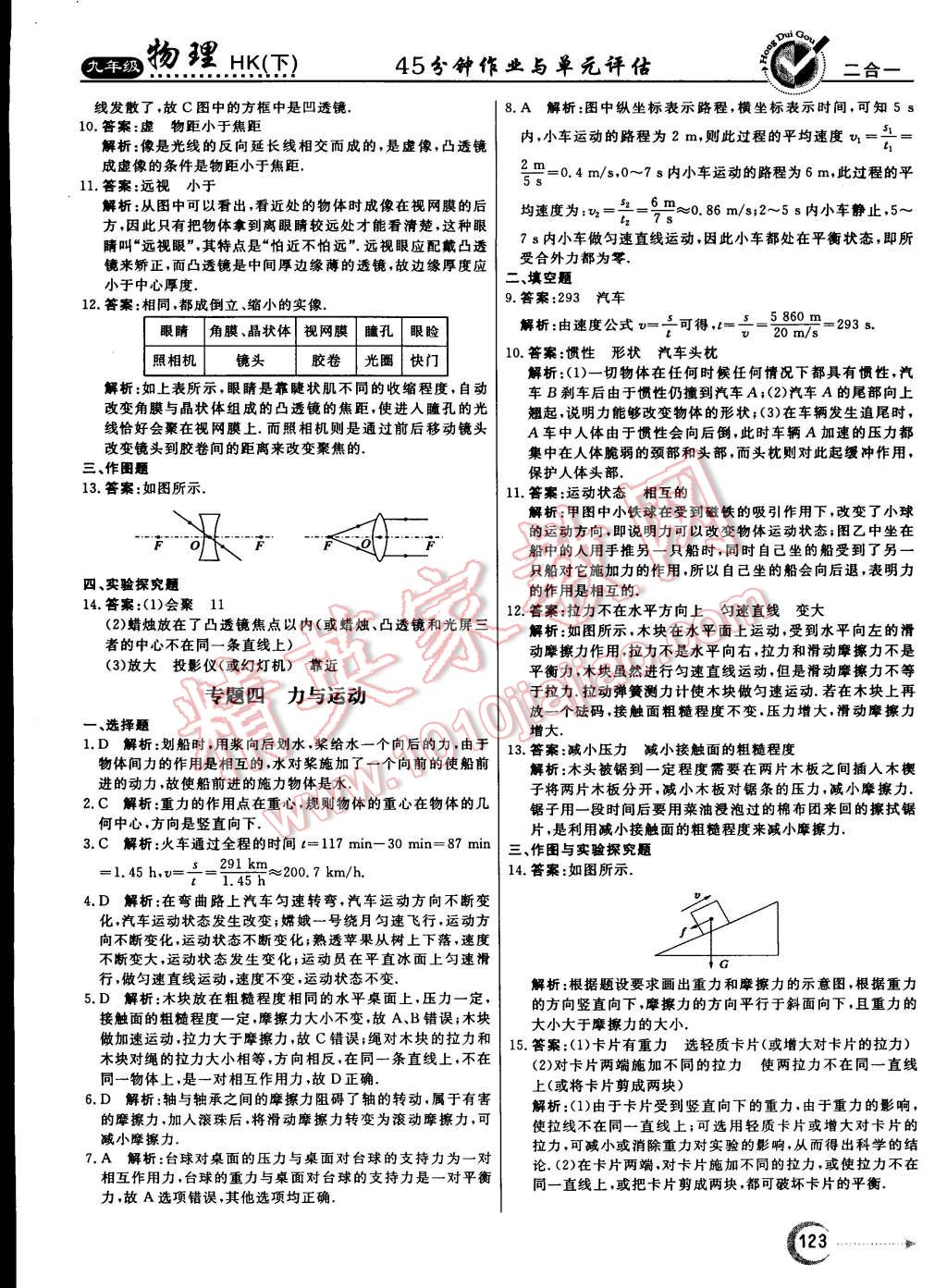 2015年紅對(duì)勾45分鐘作業(yè)與單元評(píng)估九年級(jí)物理下冊(cè)滬科版 第15頁(yè)