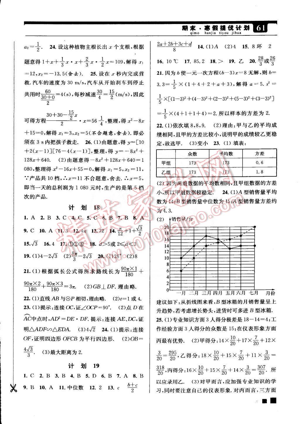 2015年期末寒假提优计划九年级数学国标苏科版 第5页