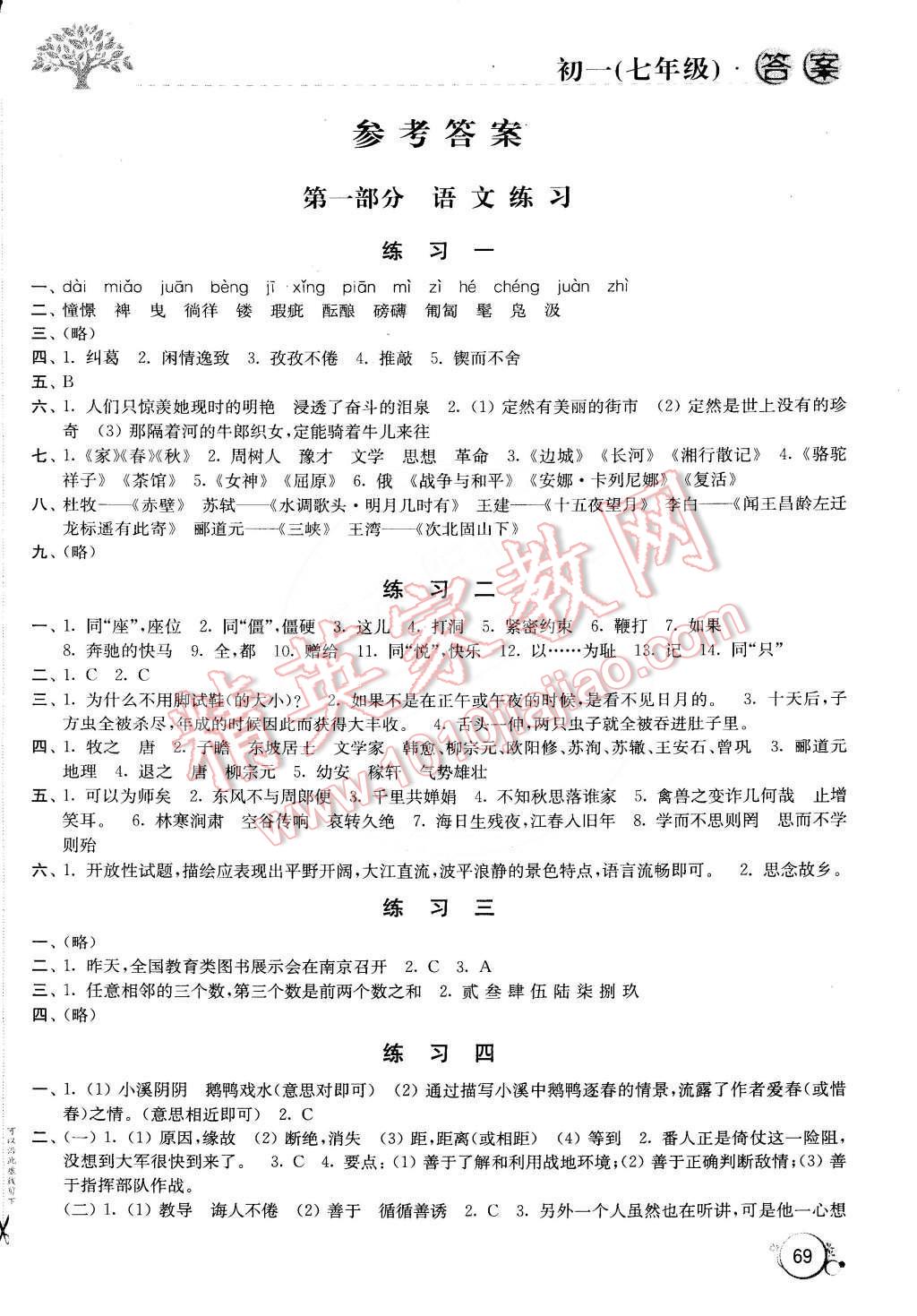 2015年寒假學(xué)習(xí)生活七年級(jí)合訂本 第1頁(yè)