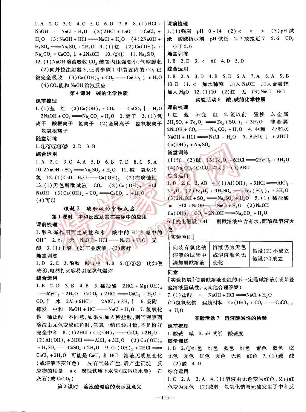 2015年高效學案金典課堂九年級化學下冊 第5頁