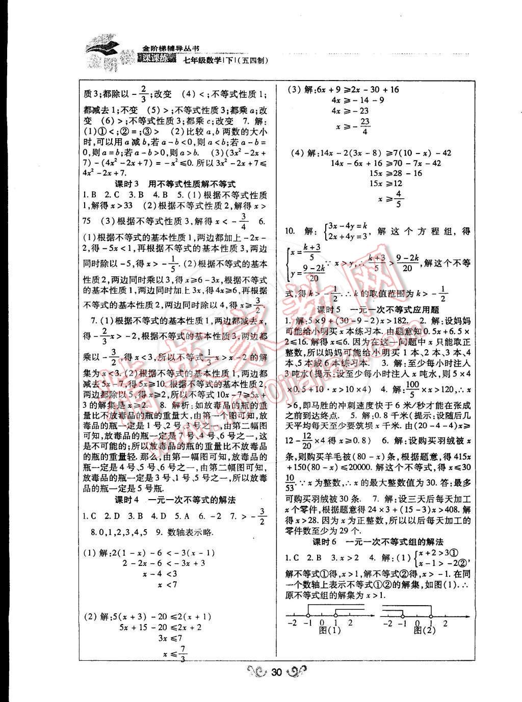 2015年金階梯課課練單元測(cè)七年級(jí)數(shù)學(xué)下冊(cè) 第36頁