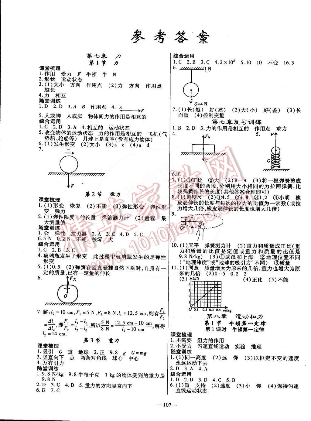 2015年高效學(xué)案金典課堂八年級(jí)物理下冊(cè) 第1頁