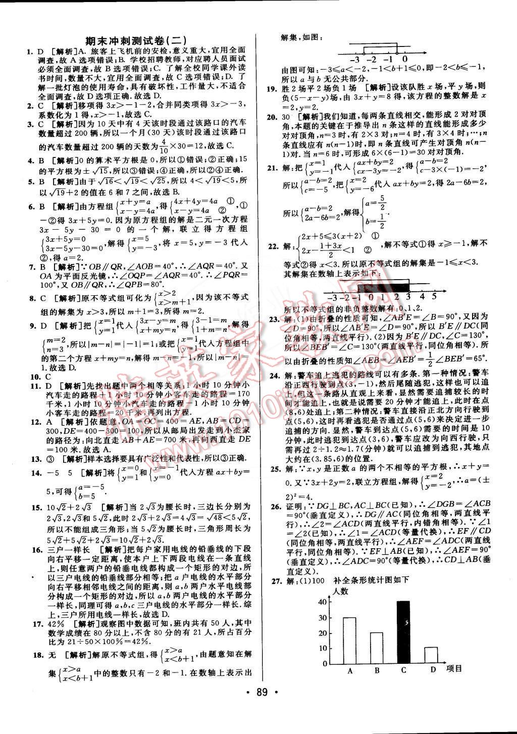 2015年期末考向標(biāo)海淀新編跟蹤突破測試卷七年級數(shù)學(xué)下冊人教版 第13頁