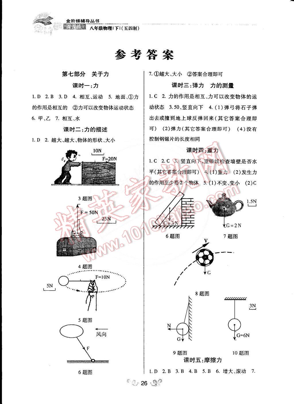 2015年金阶梯课课练单元测八年级物理下册 第13页