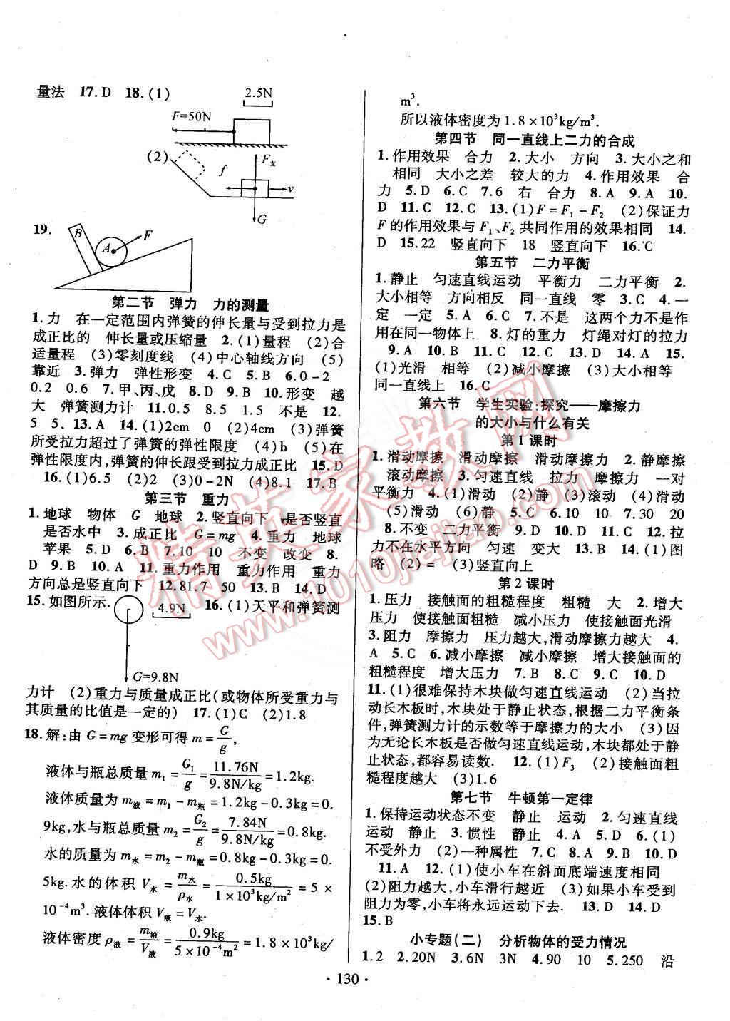 2015年暢優(yōu)新課堂八年級(jí)物理下冊(cè)北師大版 第2頁