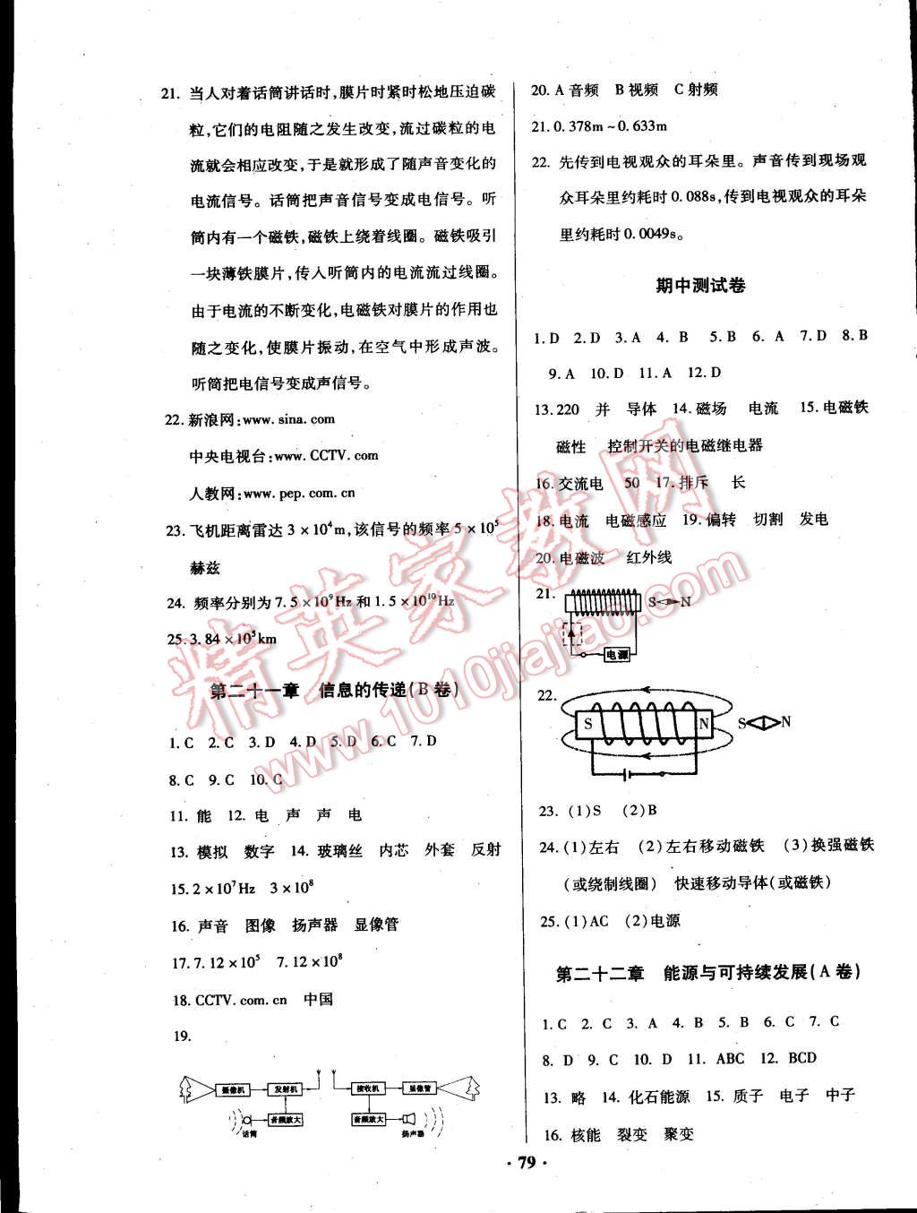 2015年优化夺标单元测试卷九年级物理下册人教版 第3页