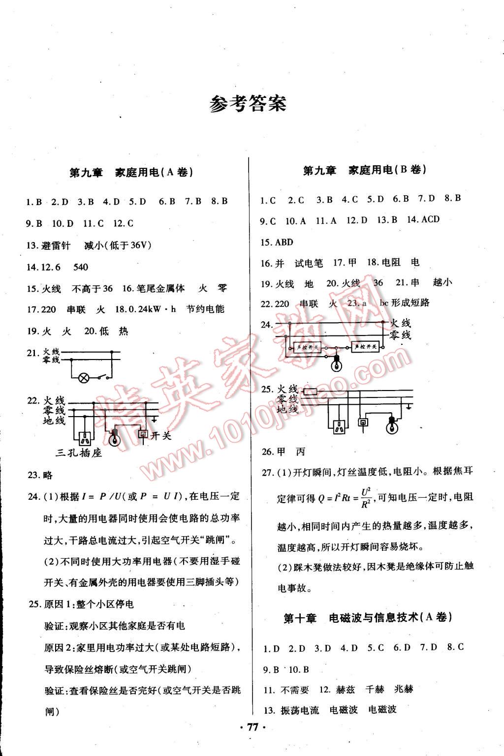 2015年优化夺标单元测试卷九年级物理下册教科版 第1页