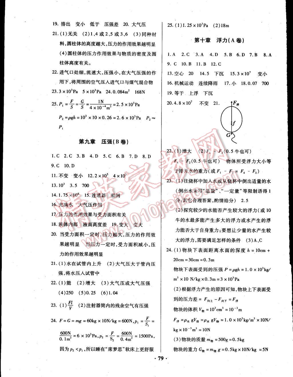 2015年优化夺标单元测试卷八年级物理下册人教版 第3页