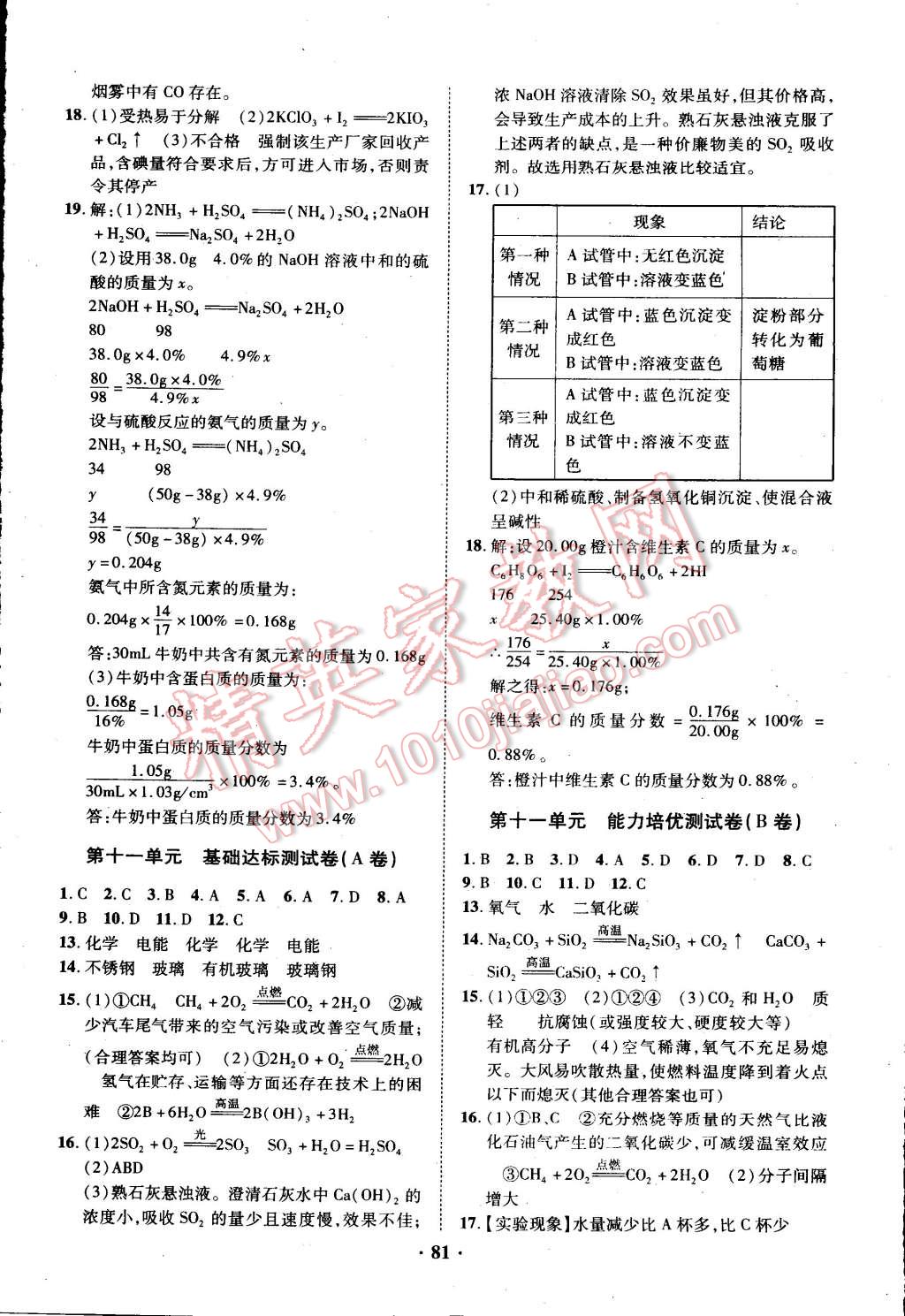 2015年优化夺标单元测试卷九年级化学下册鲁教版 第5页