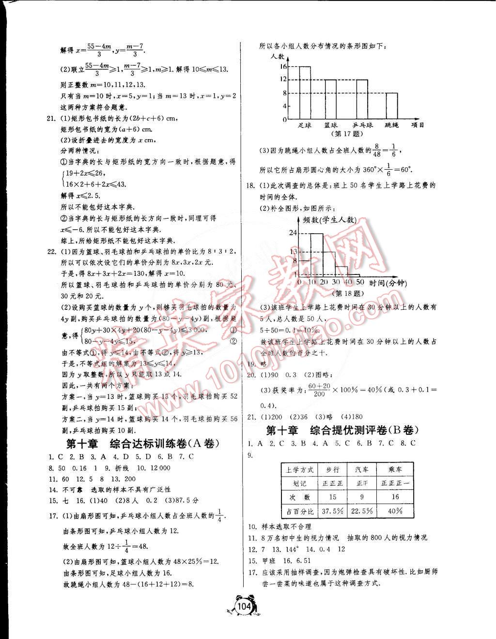 2015年單元雙測全程提優(yōu)測評卷七年級數(shù)學(xué)下冊人教版 第8頁