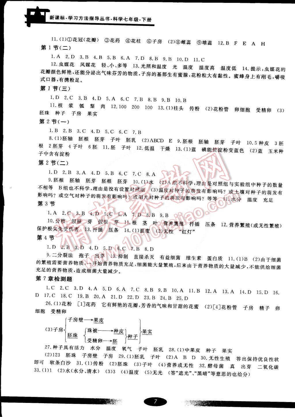 2015年新課標(biāo)學(xué)習(xí)方法指導(dǎo)叢書七年級(jí)科學(xué)下冊華師大版 第7頁