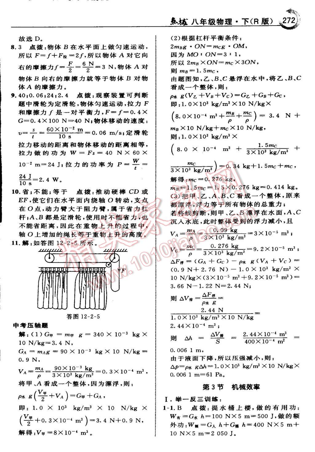 2015年特高級(jí)教師點(diǎn)撥八年級(jí)物理下冊(cè)人教版 第45頁(yè)