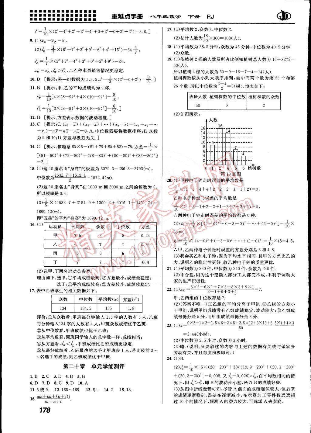 2015年重难点手册八年级数学下册人教版 第16页