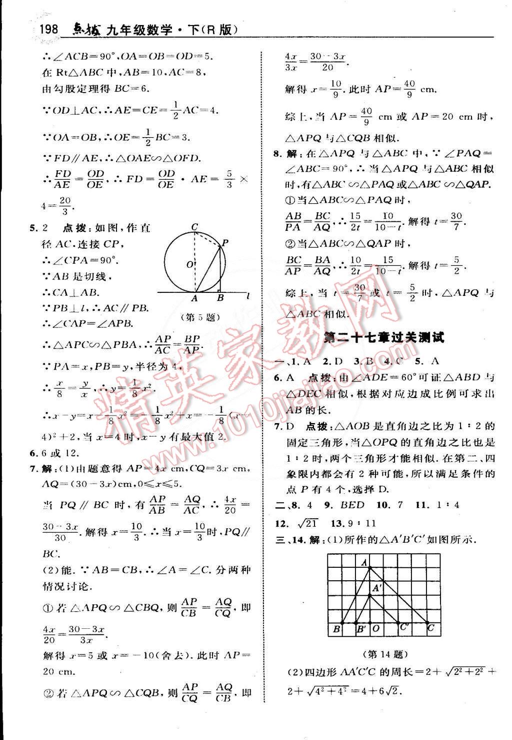 2015年特高級(jí)教師點(diǎn)撥九年級(jí)數(shù)學(xué)下冊(cè)人教版 第23頁