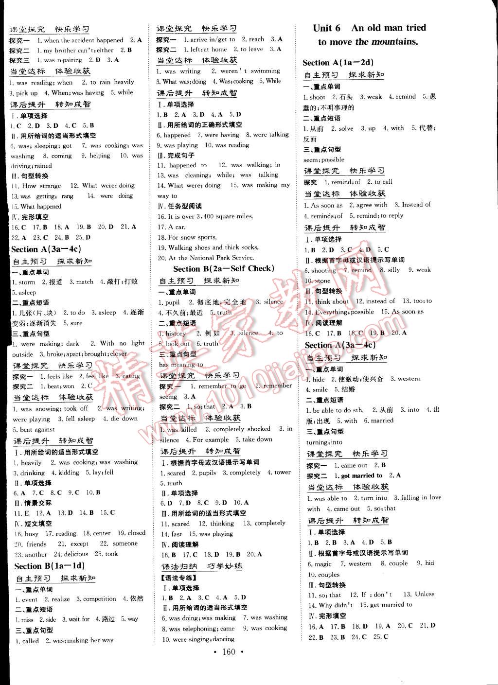 2015年初中同步学习导与练导学探究案八年级英语下册 第4页