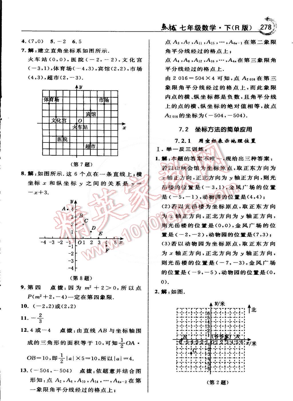 2015年特高级教师点拨七年级数学下册人教版 第71页