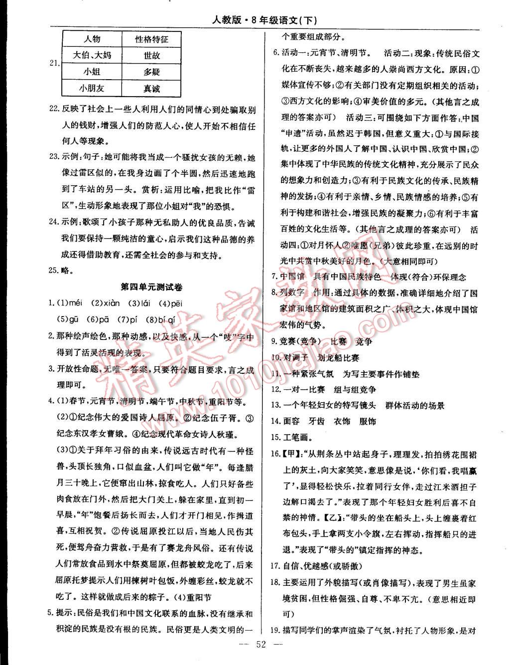 2015年教材精析精練高效通八年級(jí)語文下冊(cè)人教版 第20頁