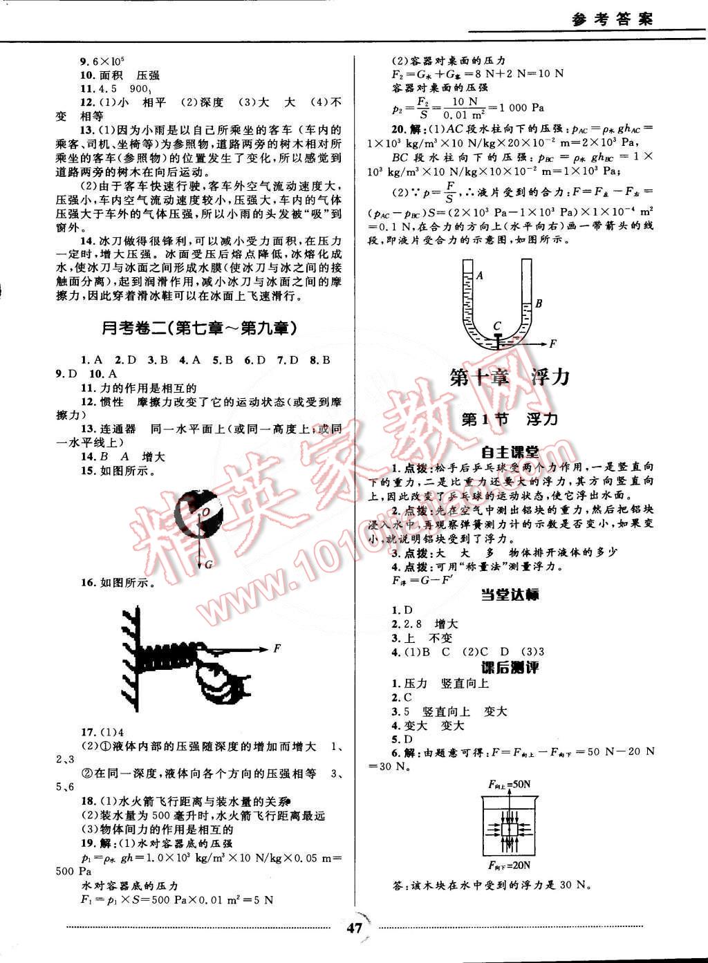 2015年奪冠百分百初中精講精練八年級(jí)物理下冊(cè)人教版 第7頁