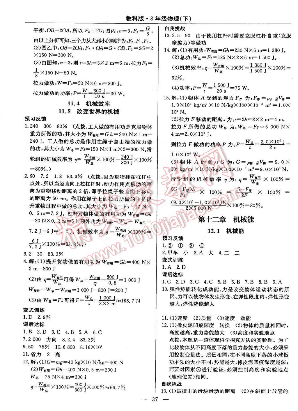 2015年教材精析精練高效通八年級(jí)物理下冊教科版 第15頁