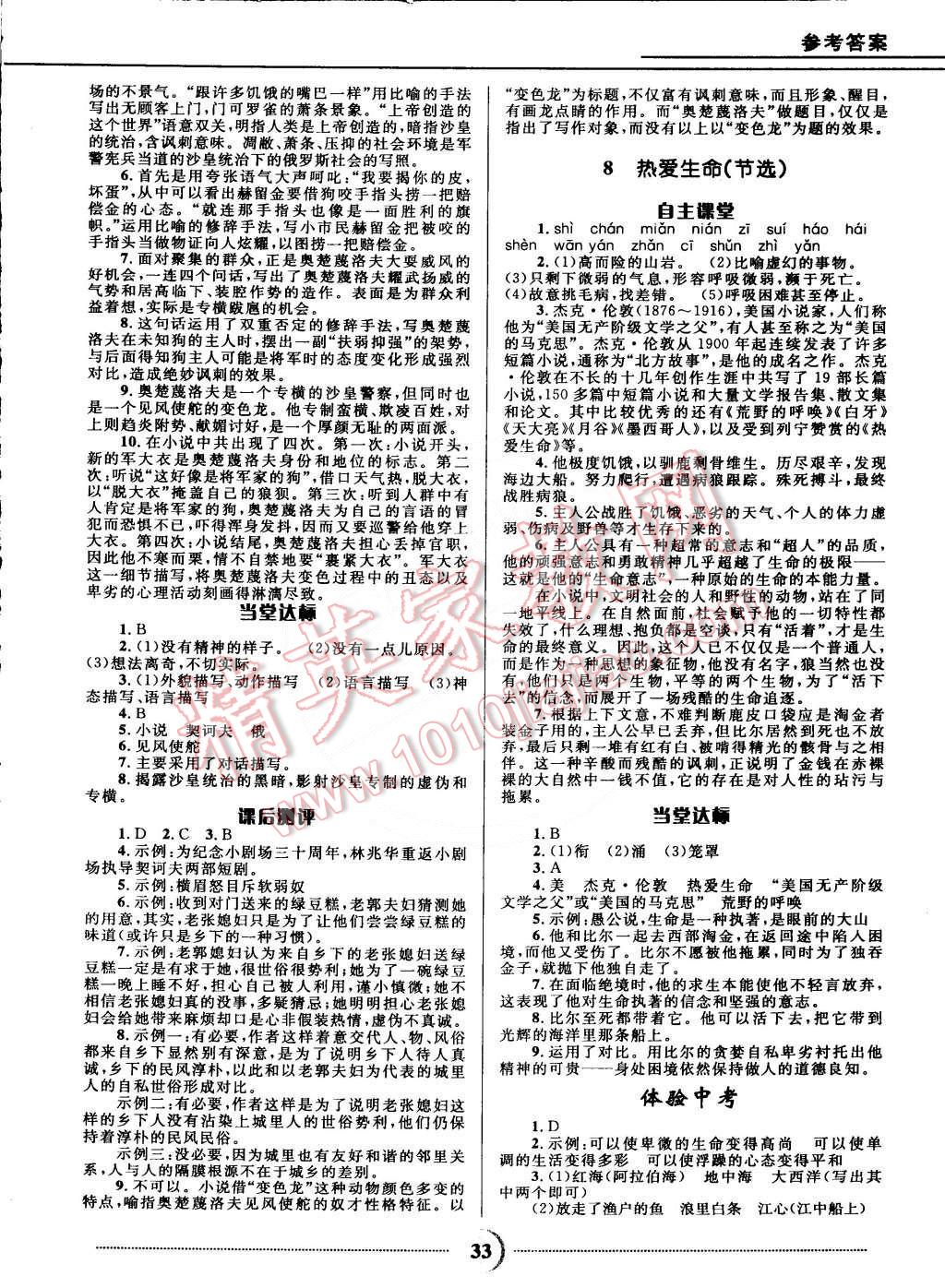 2015年奪冠百分百初中精講精練九年級語文下冊人教版 第5頁