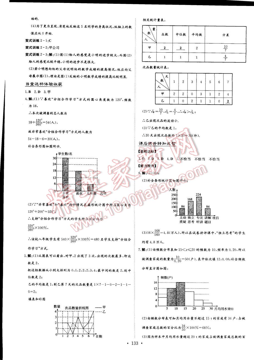 2015年初中同步学习导与练导学探究案九年级数学下册华师大版 第23页