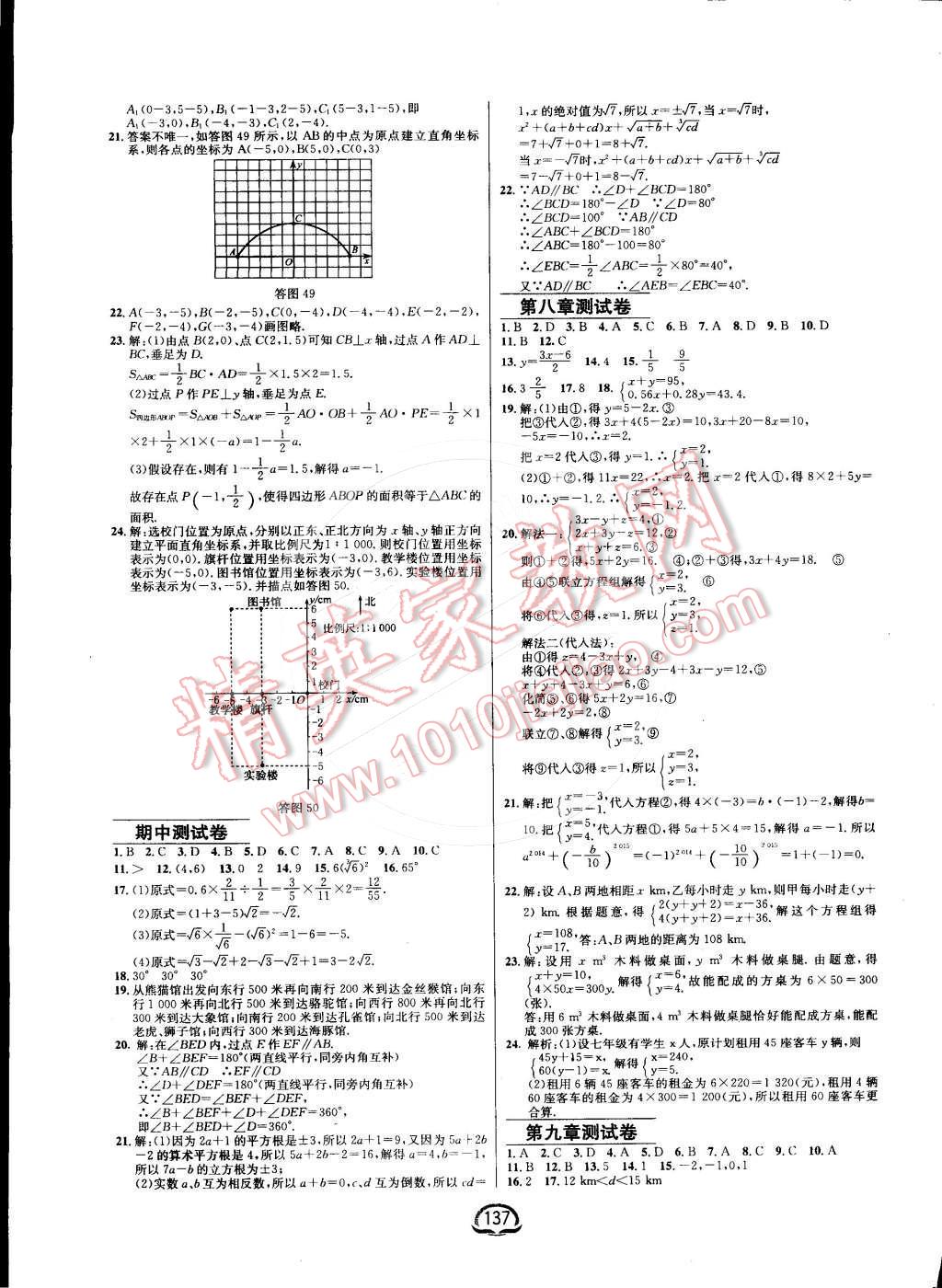 2015年鐘書金牌新教材全練七年級數(shù)學下冊人教版 第15頁