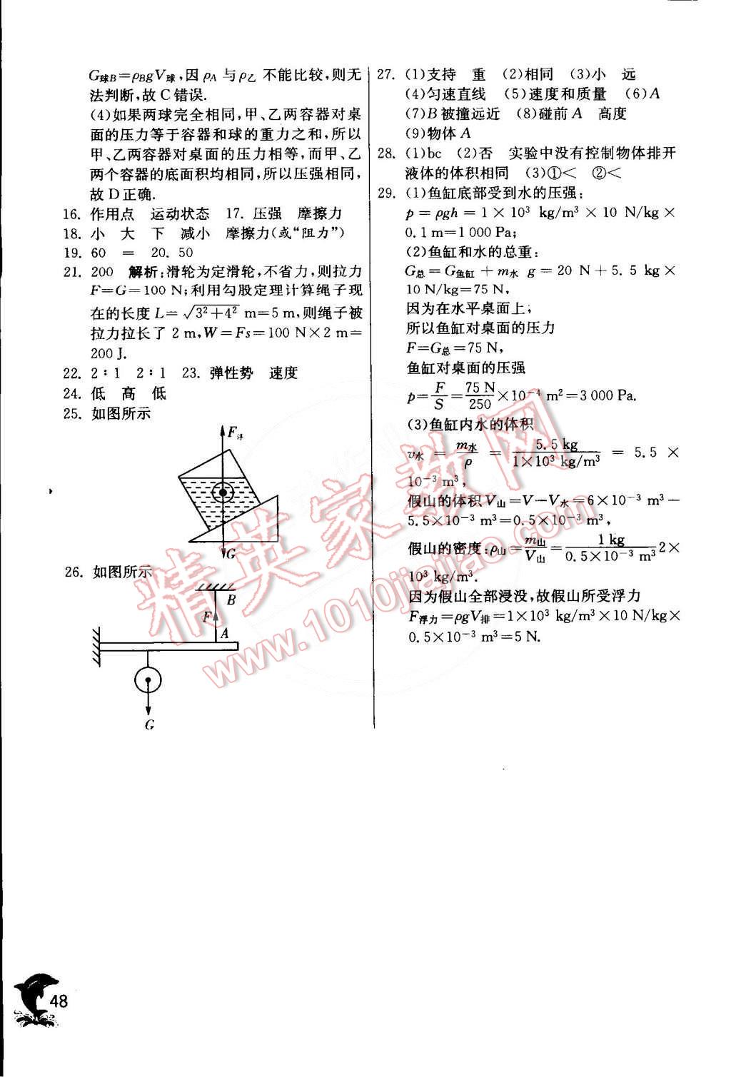 2015年實(shí)驗(yàn)班提優(yōu)訓(xùn)練八年級(jí)物理下冊(cè)人教版 第48頁