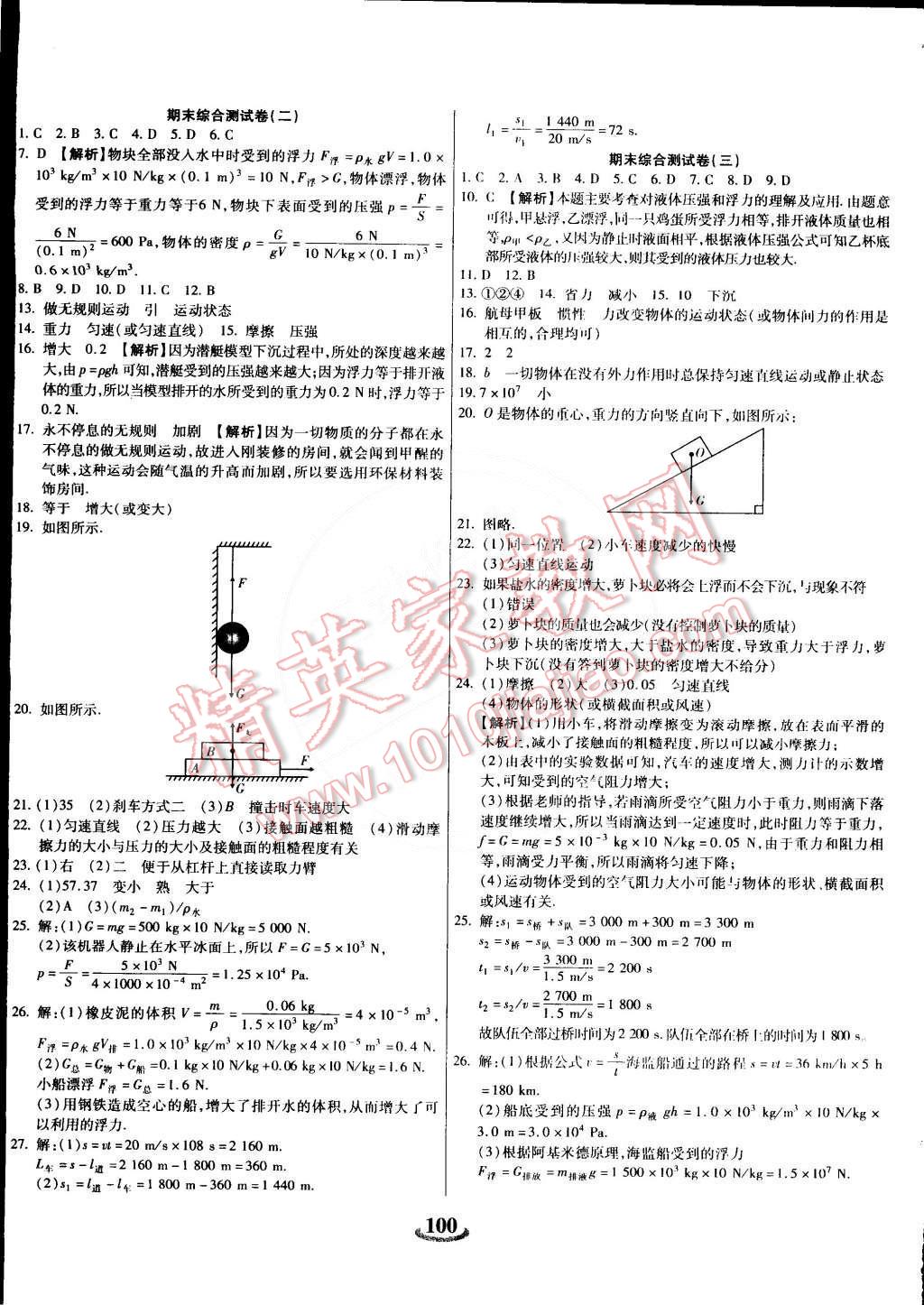 2015年暢響雙優(yōu)卷八年級物理下冊滬粵版 第8頁