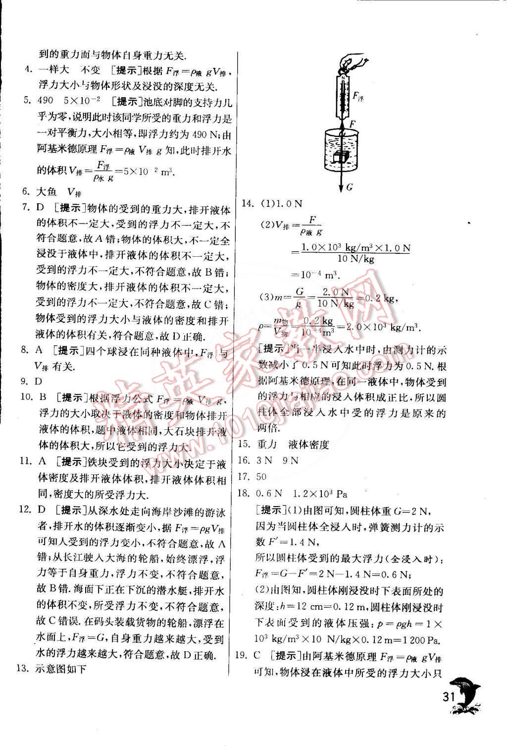 2015年實驗班提優(yōu)訓(xùn)練八年級物理下冊北師大版 第33頁