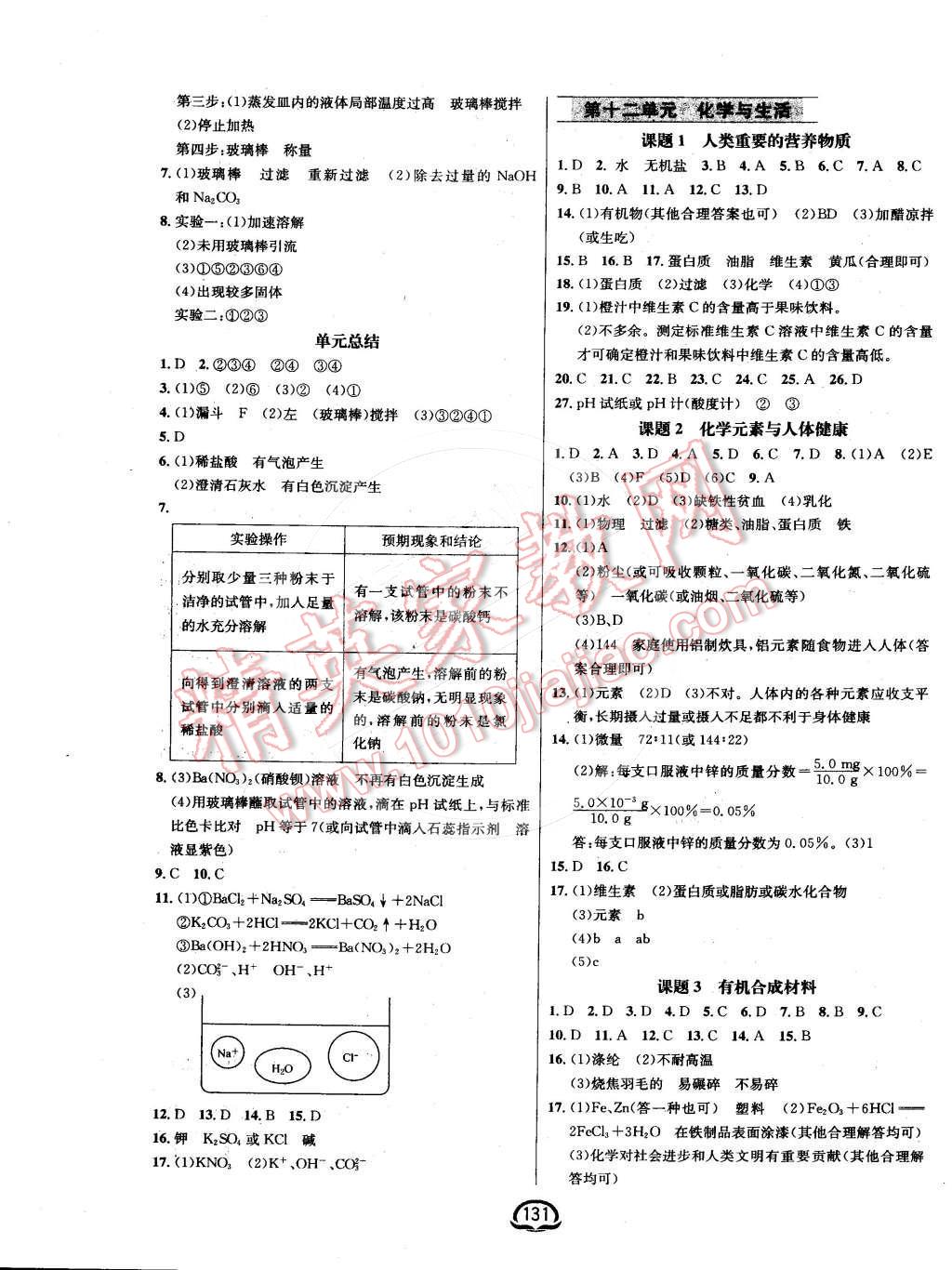 2016年鐘書金牌新教材全練九年級化學下冊人教版 第9頁