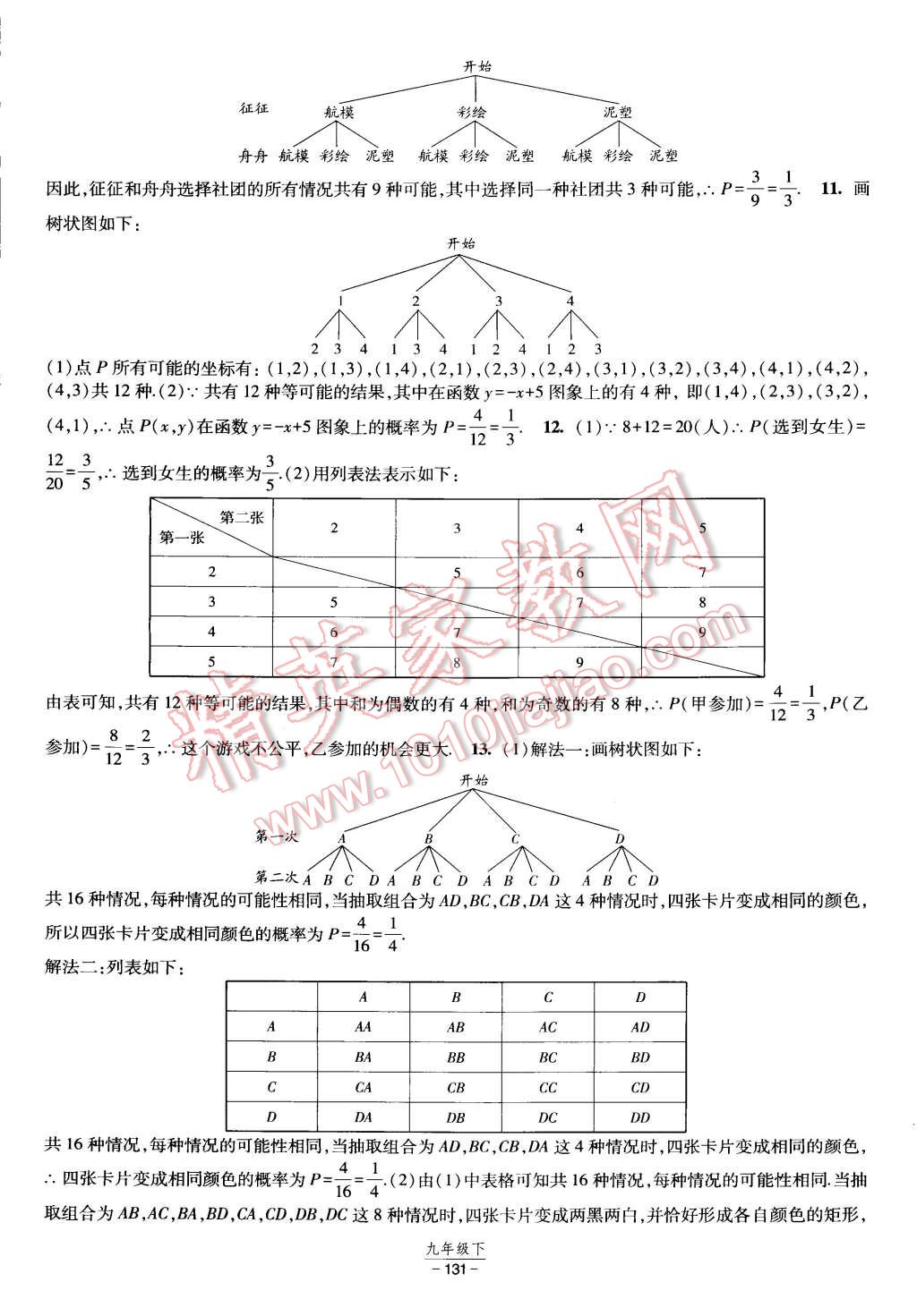 2015年经纶学典课时作业九年级数学下册人教版 第25页