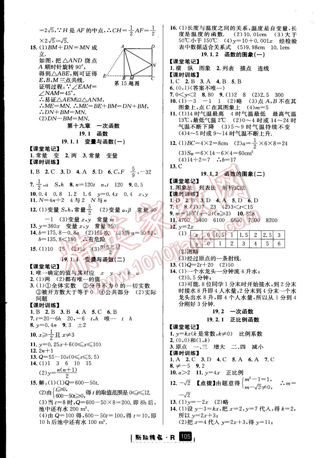 2015年励耘书业励耘新同步八年级数学下册人教版 第8页