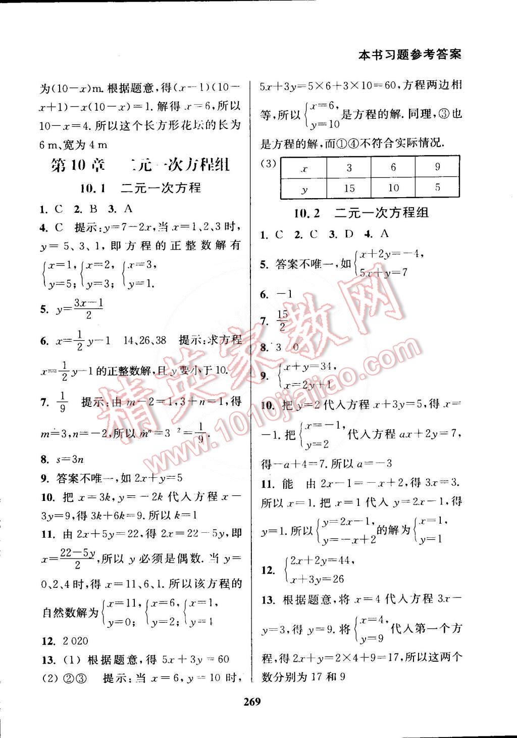 2015年通城學(xué)典非常課課通七年級(jí)數(shù)學(xué)下冊(cè)蘇科版 第11頁(yè)