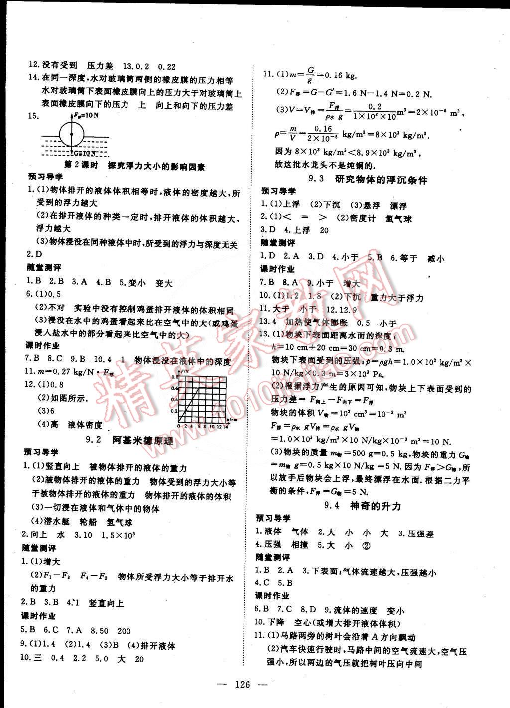 2015年探究在线高效课堂八年级物理下册沪粤版 第7页