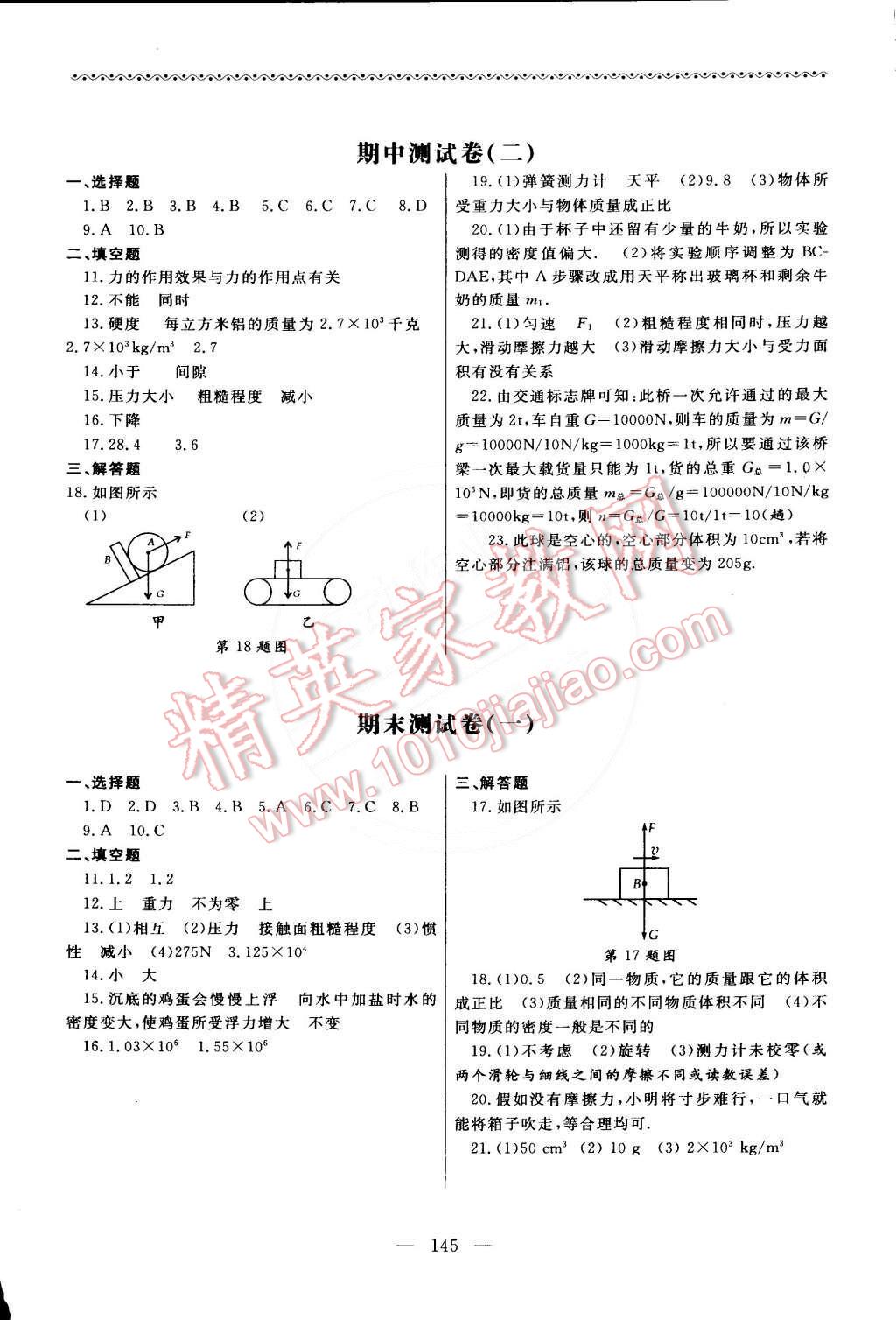 2015年為了燦爛的明天同步輔導(dǎo)與能力訓(xùn)練八年級(jí)物理下冊(cè)蘇科版 第13頁(yè)