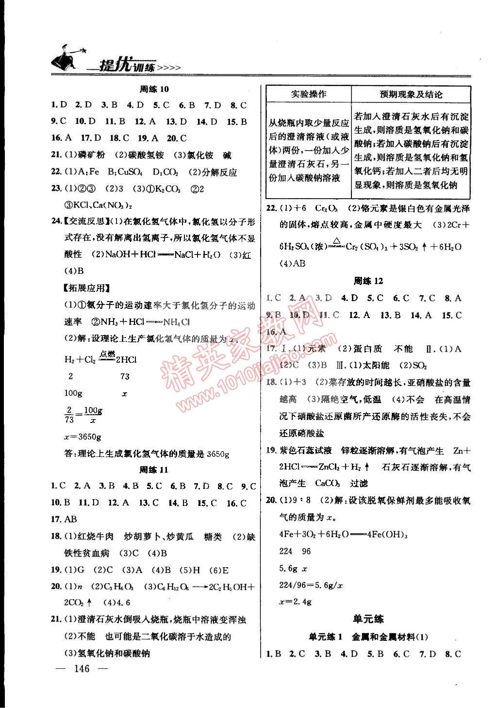 2015年提优训练非常阶段123九年级化学下册国标全国版 第4页