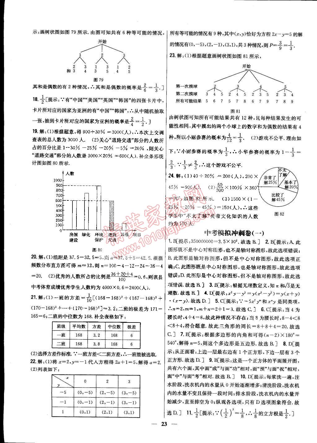 2015年新教材完全考卷九年級數(shù)學(xué)下冊人教版 第23頁