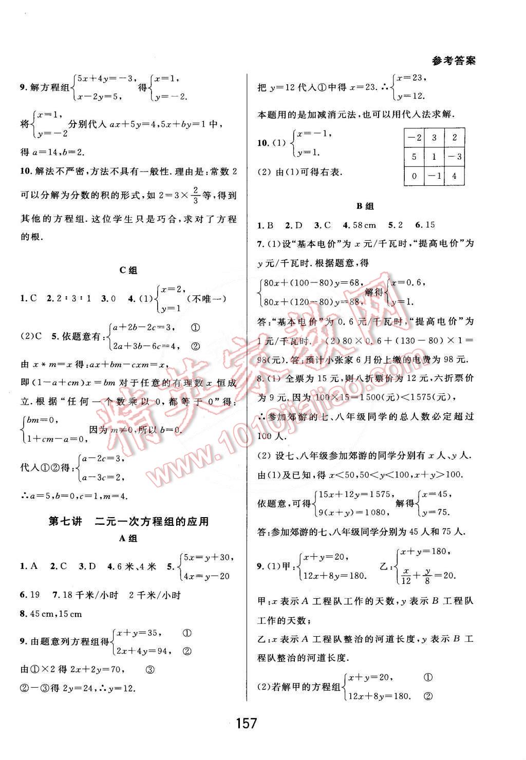 2015年尖子生培優(yōu)教材七年級(jí)數(shù)學(xué)下冊(cè)A版人教版 第5頁(yè)