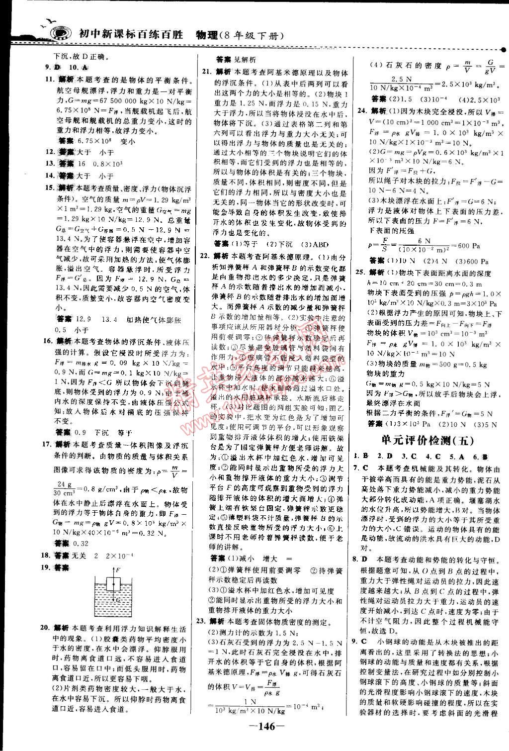 2015年世紀(jì)金榜百練百勝八年級(jí)物理下冊(cè) 第29頁