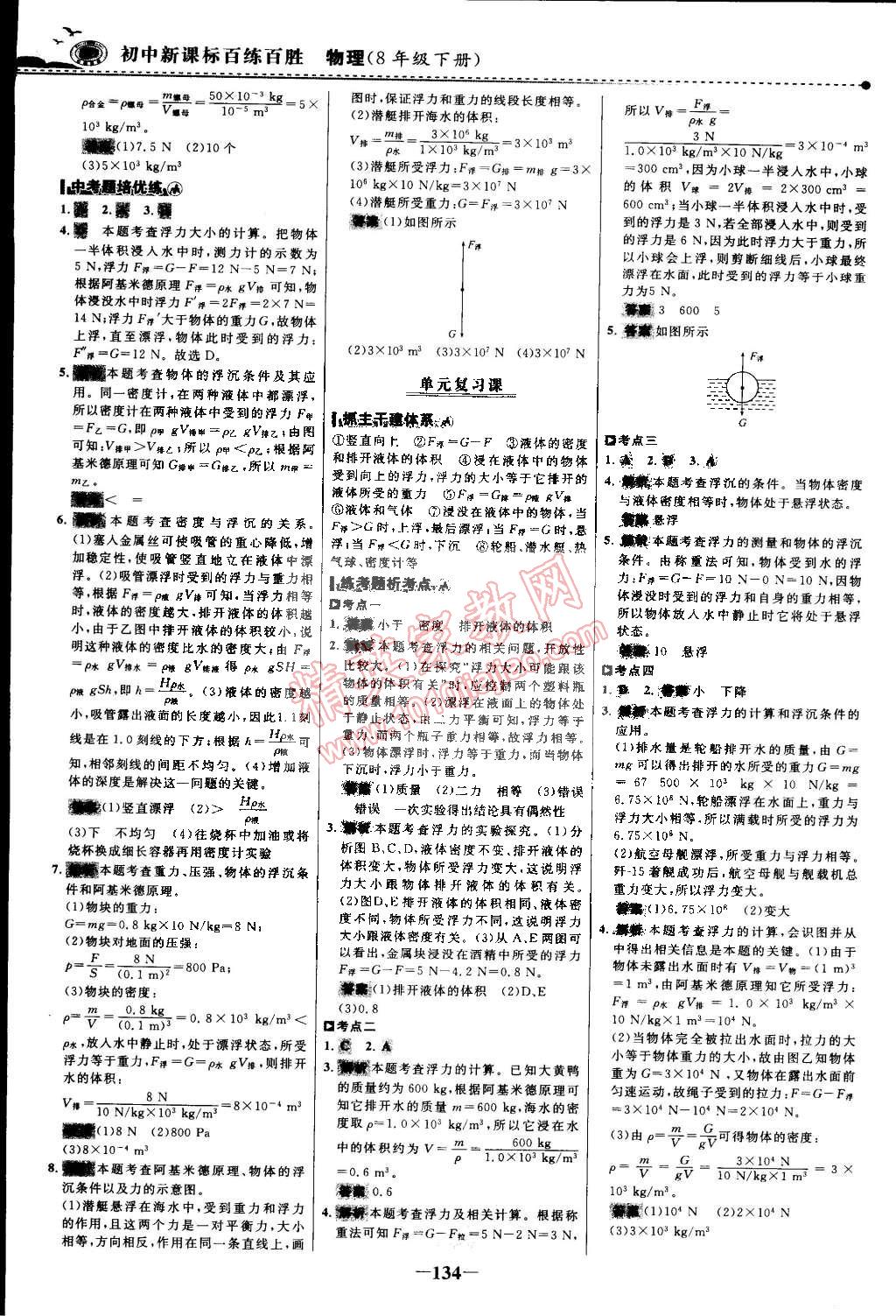 2015年世紀金榜百練百勝八年級物理下冊 第17頁