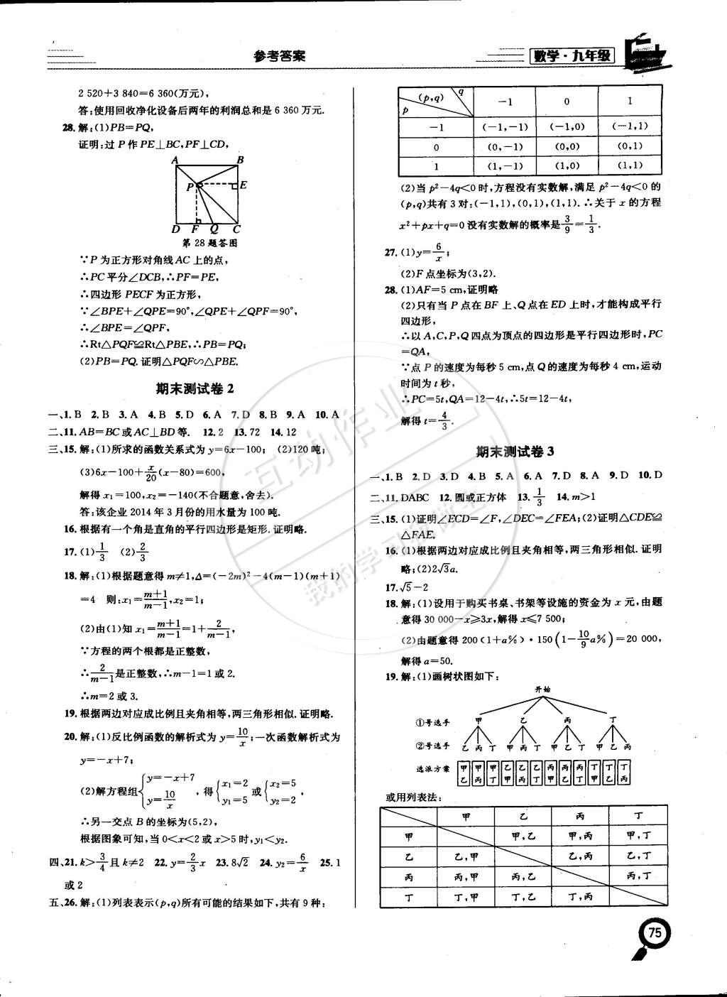 2015年寒假新動(dòng)向期末假期銜接九年級(jí)數(shù)學(xué)北師大版 第5頁