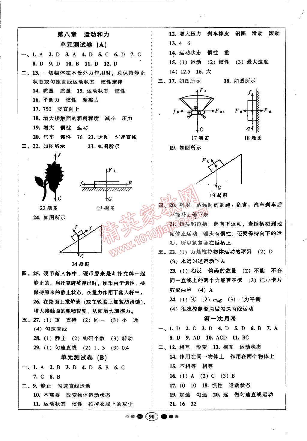 2015年名校名題好幫手全程測控八年級物理下冊人教版 第2頁