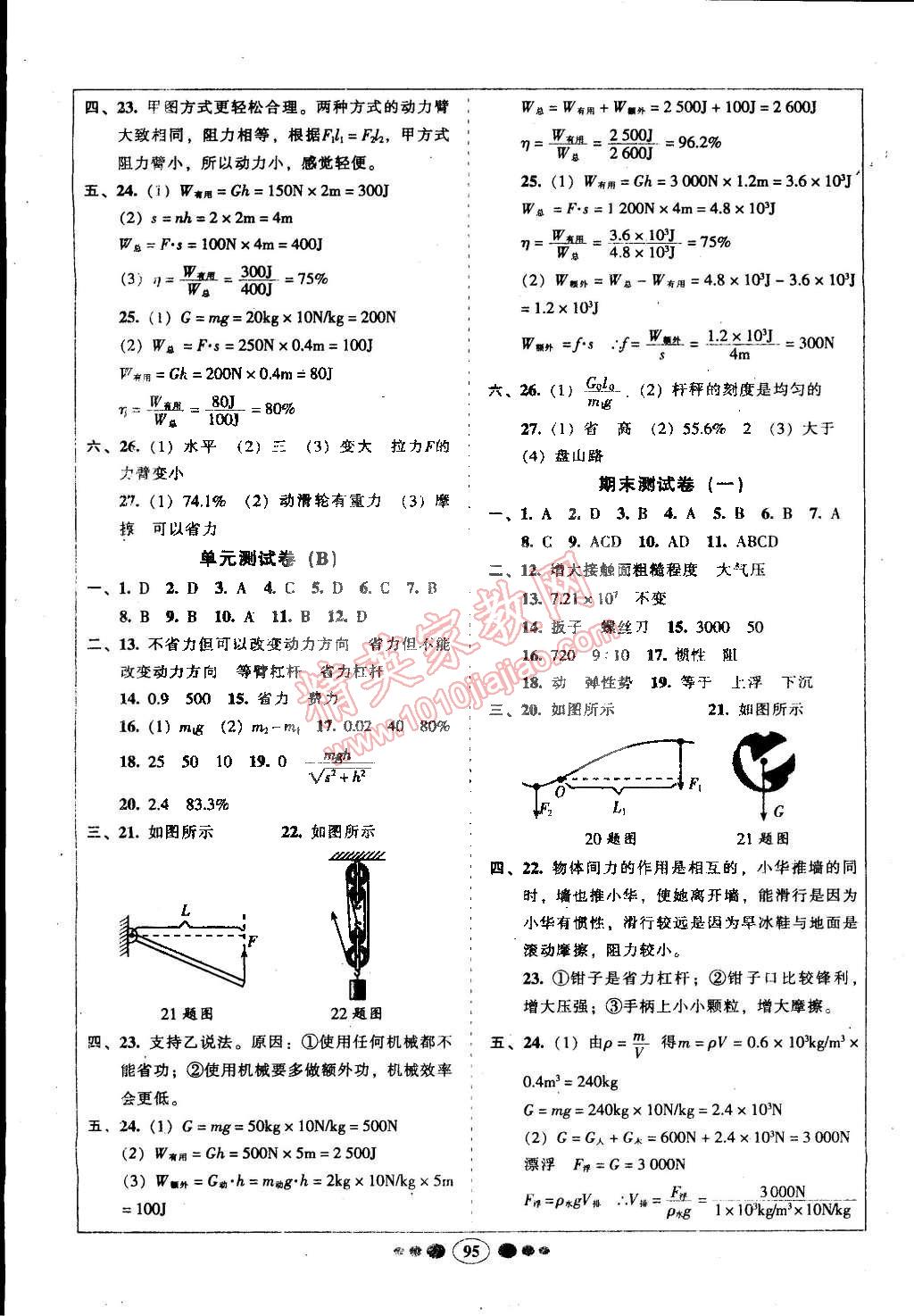 2015年名校名題好幫手全程測控八年級物理下冊人教版 第7頁