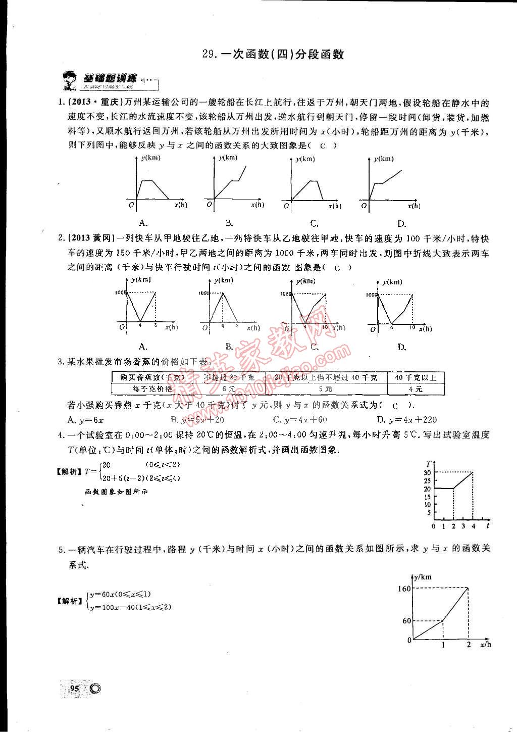 2015年思維新觀察課時(shí)精練八年級(jí)數(shù)學(xué)下冊(cè)人教版 第88頁(yè)